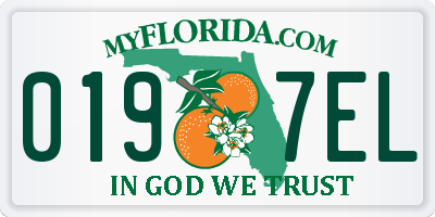 FL license plate 0197EL