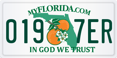 FL license plate 0197ER