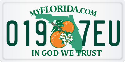FL license plate 0197EU