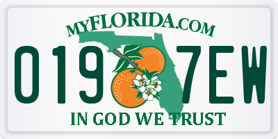 FL license plate 0197EW