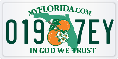 FL license plate 0197EY