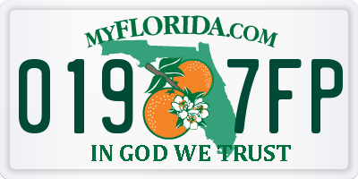 FL license plate 0197FP