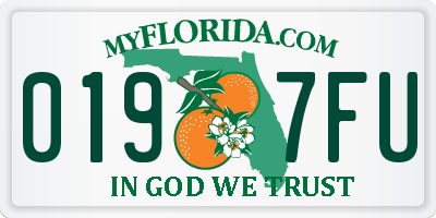 FL license plate 0197FU