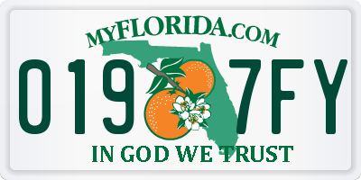 FL license plate 0197FY