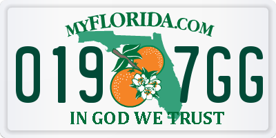 FL license plate 0197GG