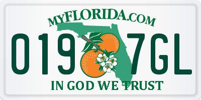 FL license plate 0197GL