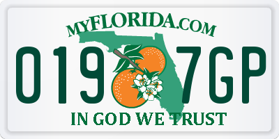 FL license plate 0197GP