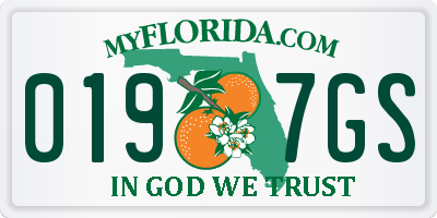 FL license plate 0197GS