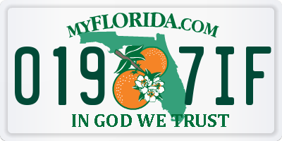FL license plate 0197IF