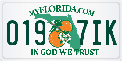 FL license plate 0197IK