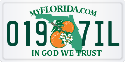 FL license plate 0197IL