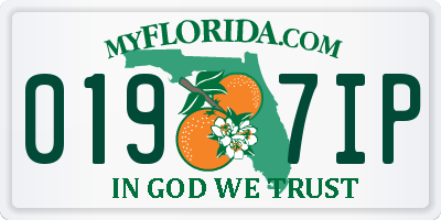 FL license plate 0197IP