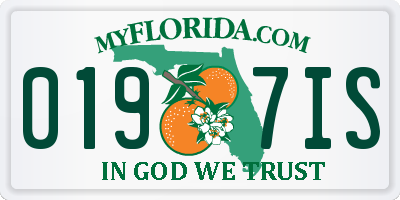 FL license plate 0197IS
