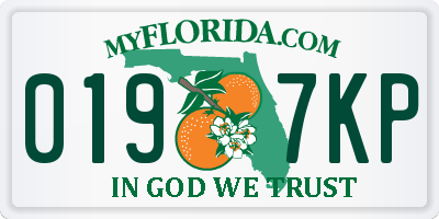 FL license plate 0197KP