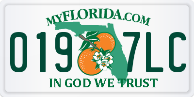 FL license plate 0197LC