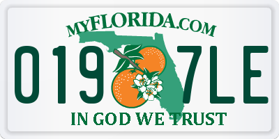 FL license plate 0197LE