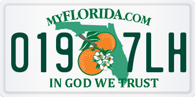FL license plate 0197LH