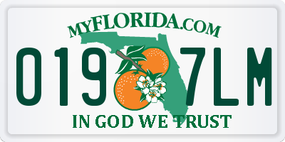 FL license plate 0197LM