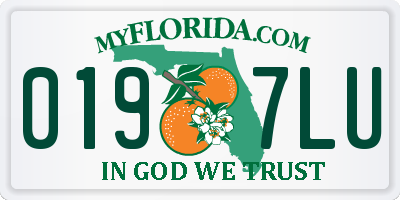 FL license plate 0197LU