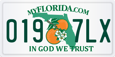 FL license plate 0197LX