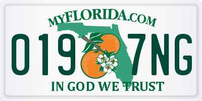 FL license plate 0197NG