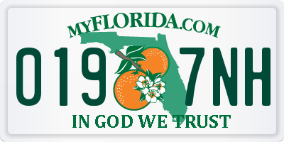 FL license plate 0197NH