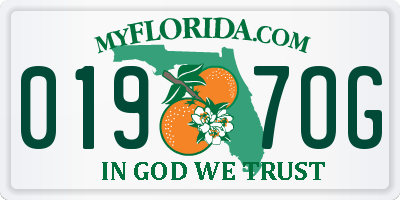 FL license plate 0197OG