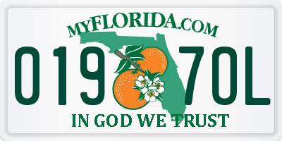 FL license plate 0197OL