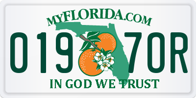FL license plate 0197OR