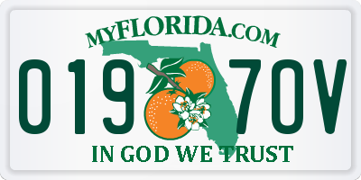 FL license plate 0197OV