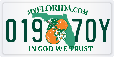 FL license plate 0197OY