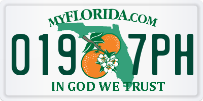 FL license plate 0197PH