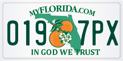 FL license plate 0197PX