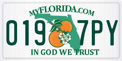FL license plate 0197PY