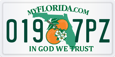 FL license plate 0197PZ