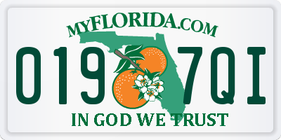 FL license plate 0197QI
