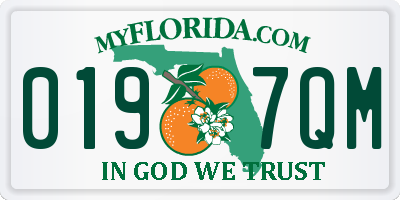 FL license plate 0197QM
