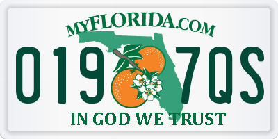 FL license plate 0197QS