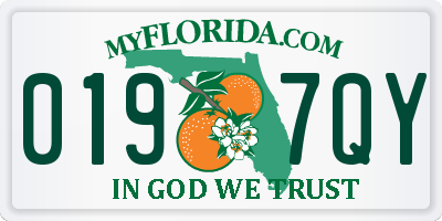 FL license plate 0197QY