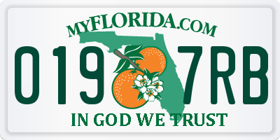 FL license plate 0197RB