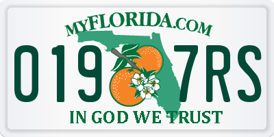 FL license plate 0197RS