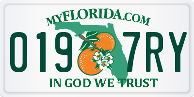 FL license plate 0197RY