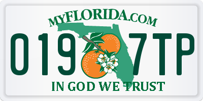 FL license plate 0197TP