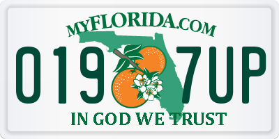 FL license plate 0197UP