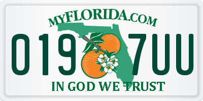 FL license plate 0197UU