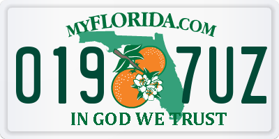 FL license plate 0197UZ