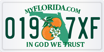 FL license plate 0197XF