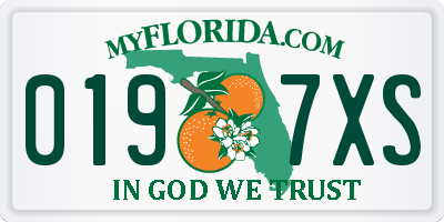 FL license plate 0197XS
