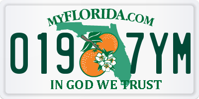 FL license plate 0197YM