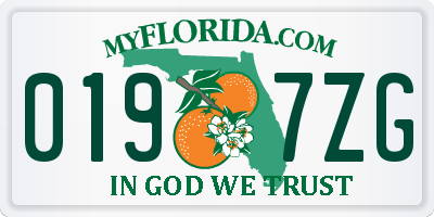 FL license plate 0197ZG